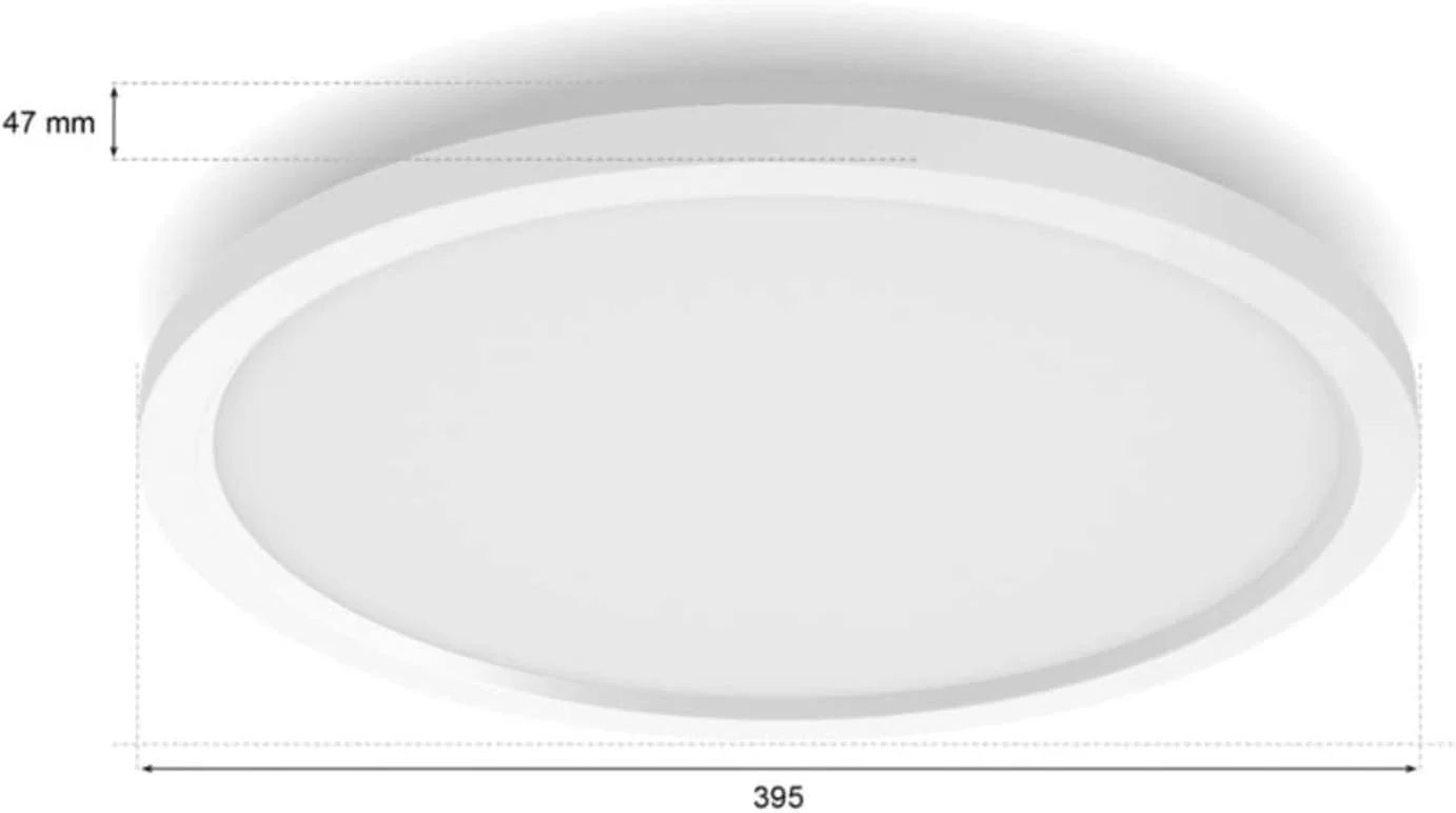 چراغ پنلی هوشمند ال ای دی Philips Hue White and Colour Ambiance Surimu [گرد - 40 وات] برای نورپردازی داخلی منزل، دیوار، سقف، اتاق خواب، اتاق نشیمن.