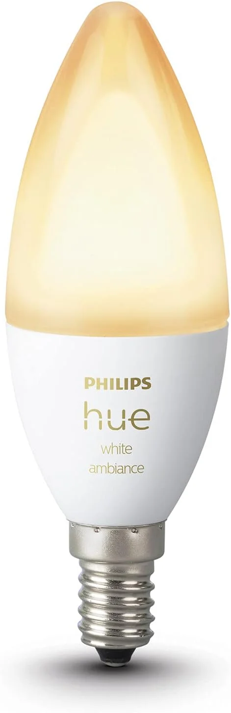 لامپ هوشمند ال ای دی تک رنگ Philips Hue White Ambiance [E14 سرپیچ کوچک ادیسونی] با بلوتوث، سازگار با الکسا، گوگل اسیستنت و اپل هوم کیت