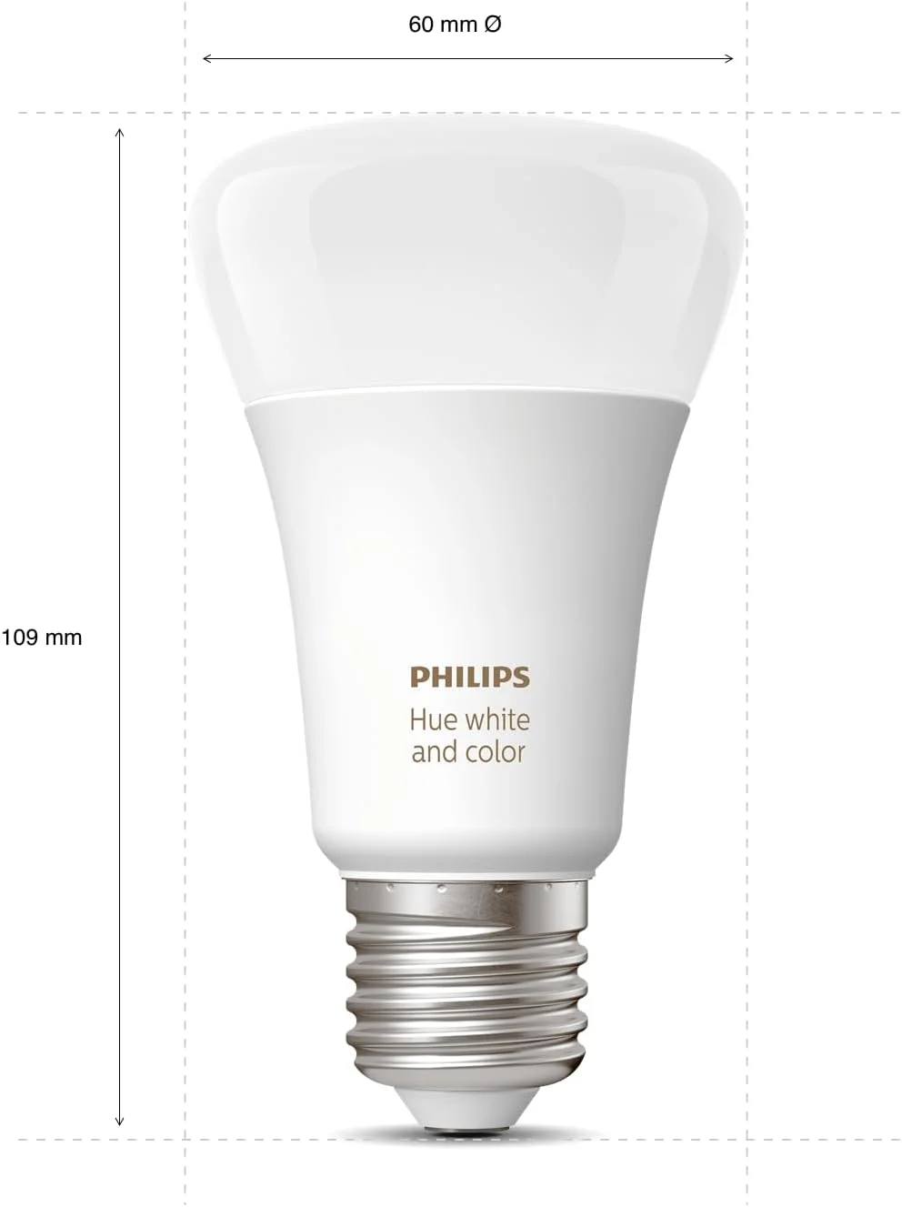 کیت استارتر لامپ هوشمند Philips Hue NEW White and Colour Ambiance، 75 وات - 1100 لومن [E27 Edison Screw] 2 عدد لامپ + دکمه هوشمند. با بلوتوث. کار با الکسا، گوگل اسیستنت و اپل هوم کیت