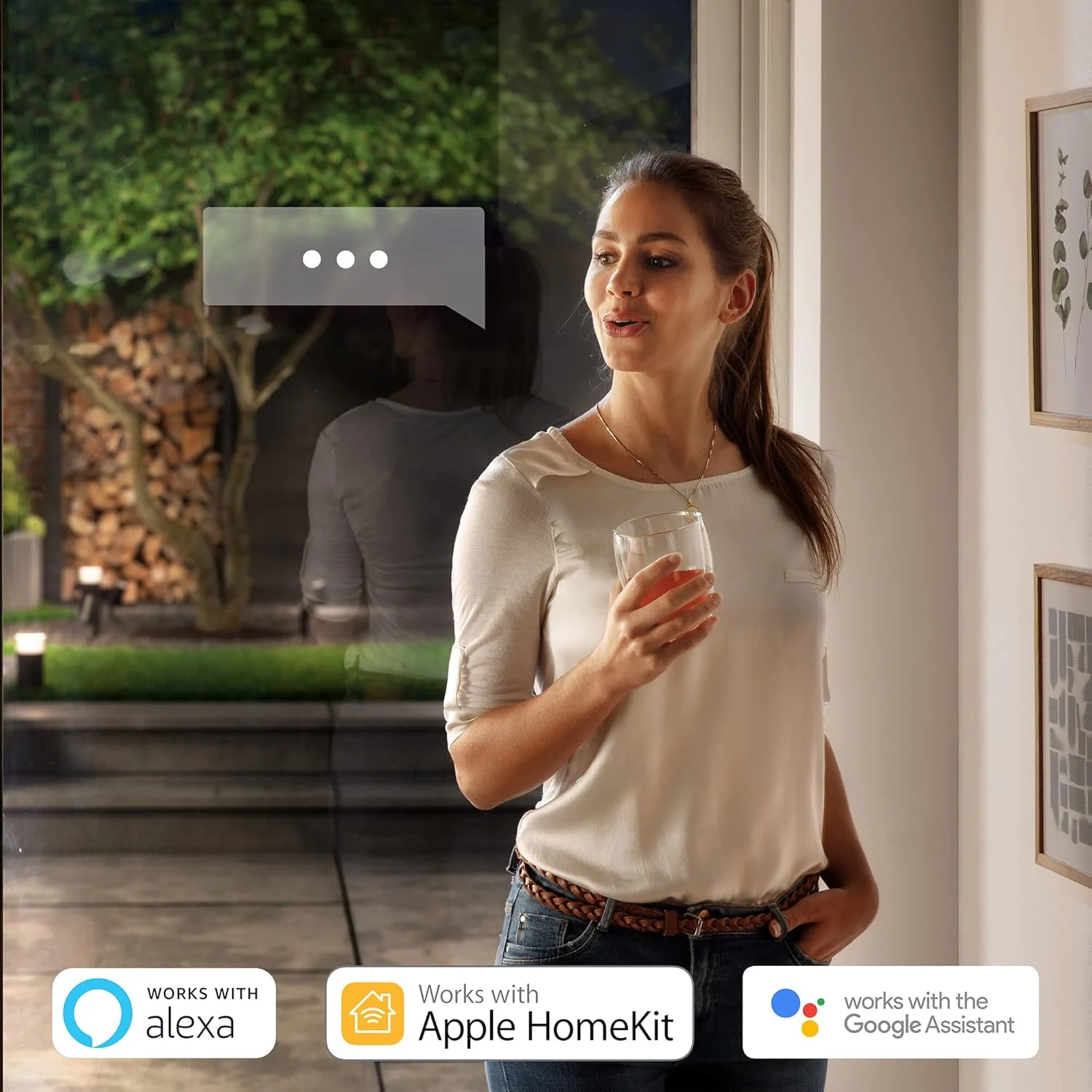 چراغ پایه دار هوشمند LED بیرونی Philips Hue Impress با قابلیت تغییر رنگ و نور سفید [مدل معمولی] سازگار با Alexa، Google Assistant و Apple Homekit، تک عددی