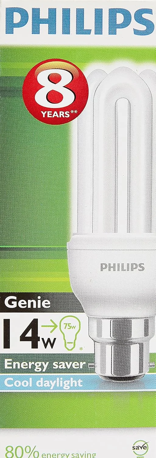 لامپ کم مصرف 14 وات فیلیپس جنی B22 220-240 ولت نور سفید