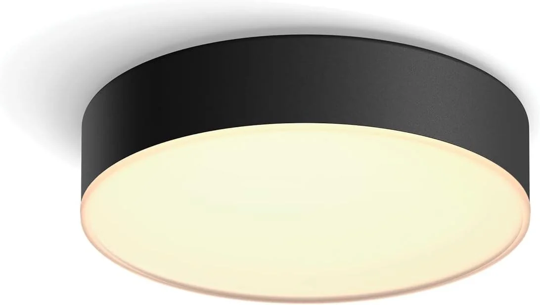 چراغ سقفی هوشمند Philips Hue Enrave White Ambiance [کوچک]، مشکی. سازگار با الکسا، دستیار گوگل و Apple Homekit
