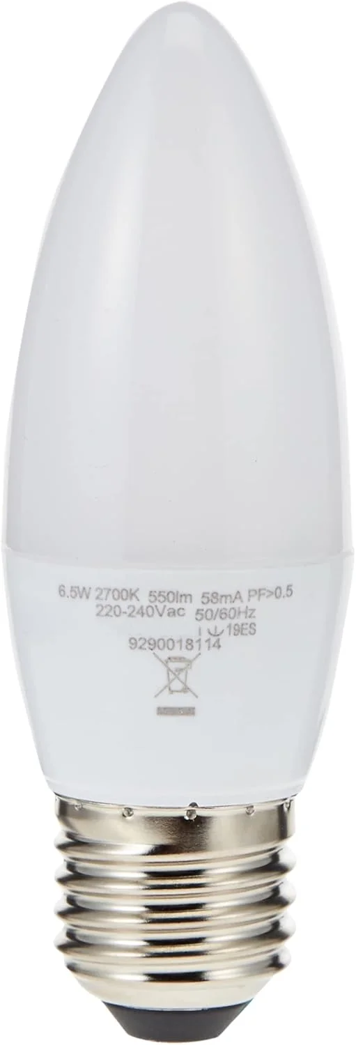 لامپ شمعی ال ای دی 6.5-55 وات فیلیپس مدل E27 827