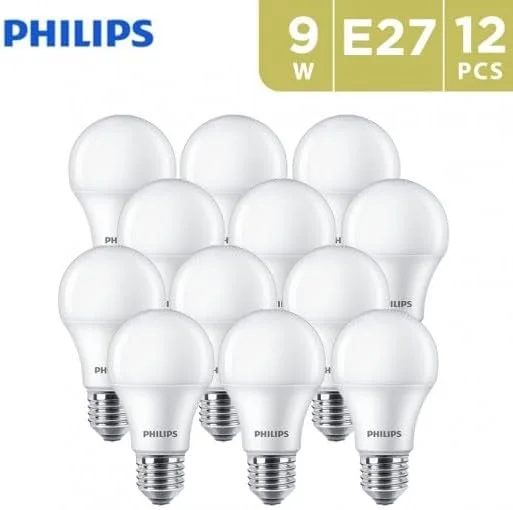 لامپ ال ای دی 9 وات فیلیپس مدل ESS با پایه E27، نور 6500 کلوین، 230 ولت (بسته 12 عددی) لامپ ال ای دی 9 وات فیلیپس مدل ESS با پایه E27، نور 6500 کلوین، 230 ولت (بسته 12 عددی)