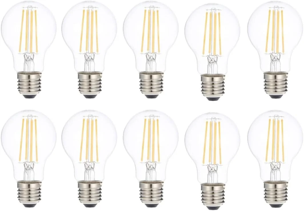 لامپ ال ای دی Osram E27، سفید یخی، رشته ای شفاف، Value Classic A60، 7.5 وات/840 - بسته 10 عددی، LEDFILCLA75W840E27-COMBO-10