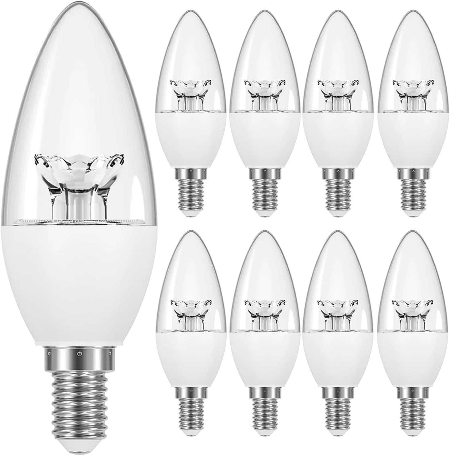 لامپ ال ای دی اشکی 4.9 وات Osram E14 نور سفید گرم 2700K بسته 10 عددی مدل Star Classic B