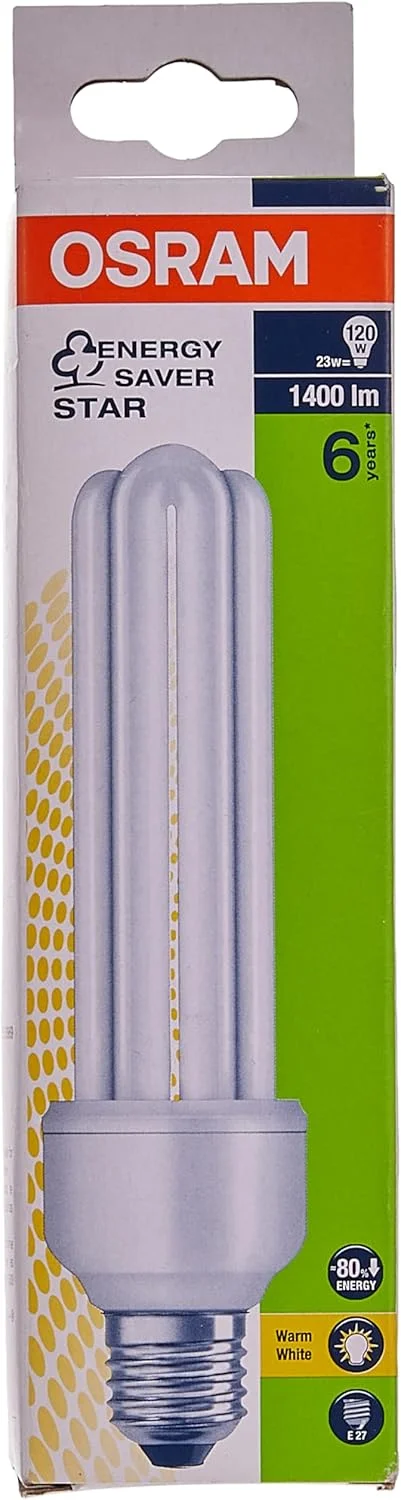 لامپ کم مصرف 23 وات 3U اسرام با سرپیچ E27 لامپ کم مصرف 23 وات 3U اسرام با سرپیچ E27