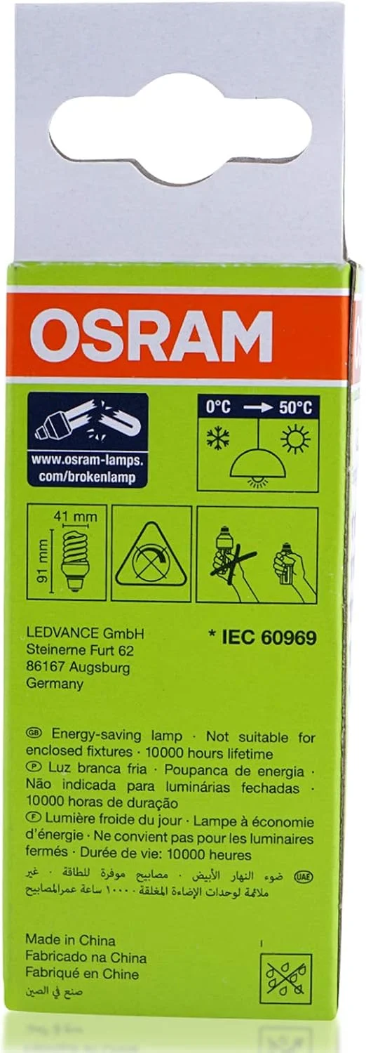 لامپ ال ای دی اسپیرال اوسرام، سفید، Oesmtw/8W/C/D/S-Prom