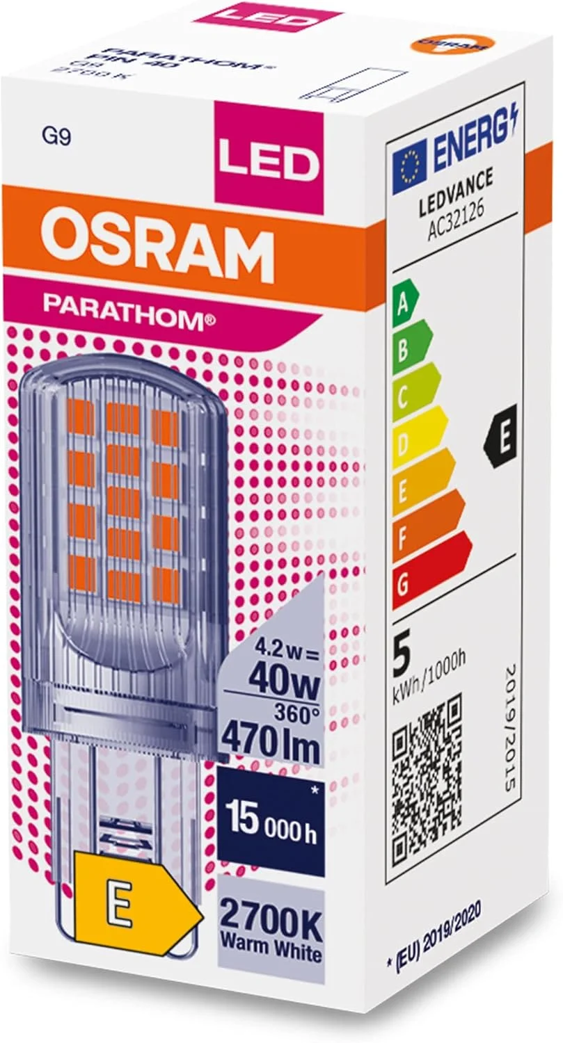 لامپ ال ای دی Osram PARATHOM® با پایه G9، توان 4.2 وات، 2700 کلوین لامپ ال ای دی Osram PARATHOM® با پایه G9، توان 4.2 وات، 2700 کلوین