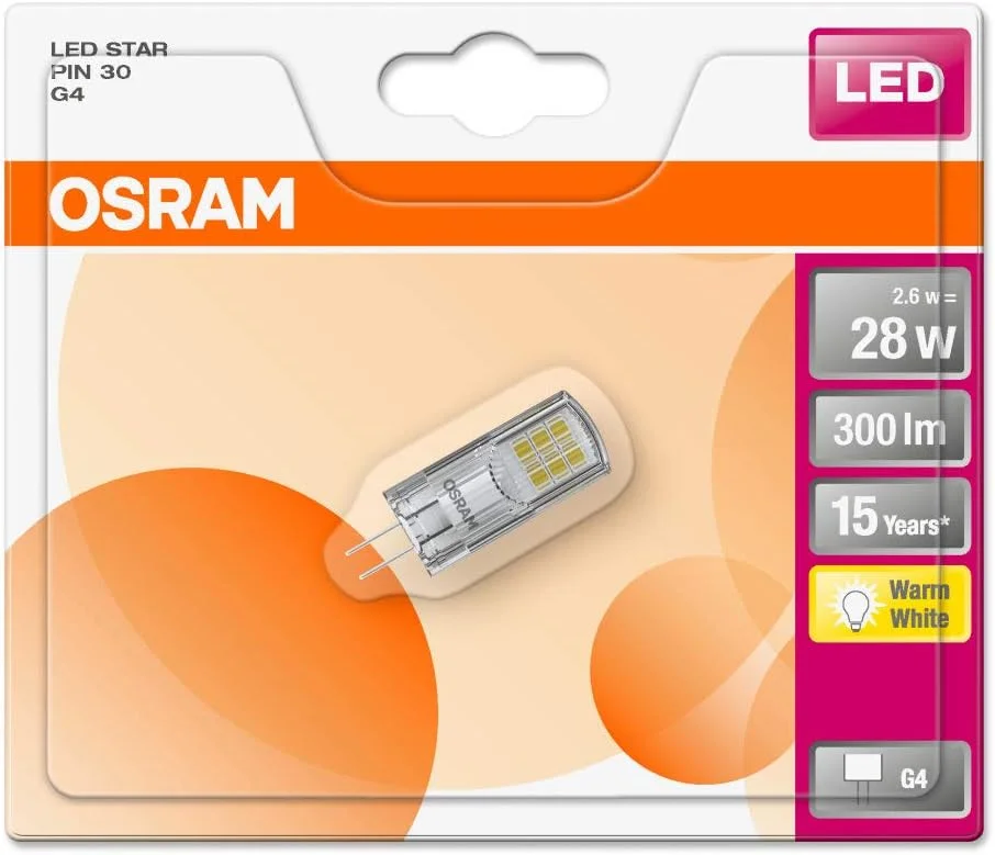 لامپ های ال ای دی خاص اوسرام، 2.6 وات، بسته تکی، پایه G4