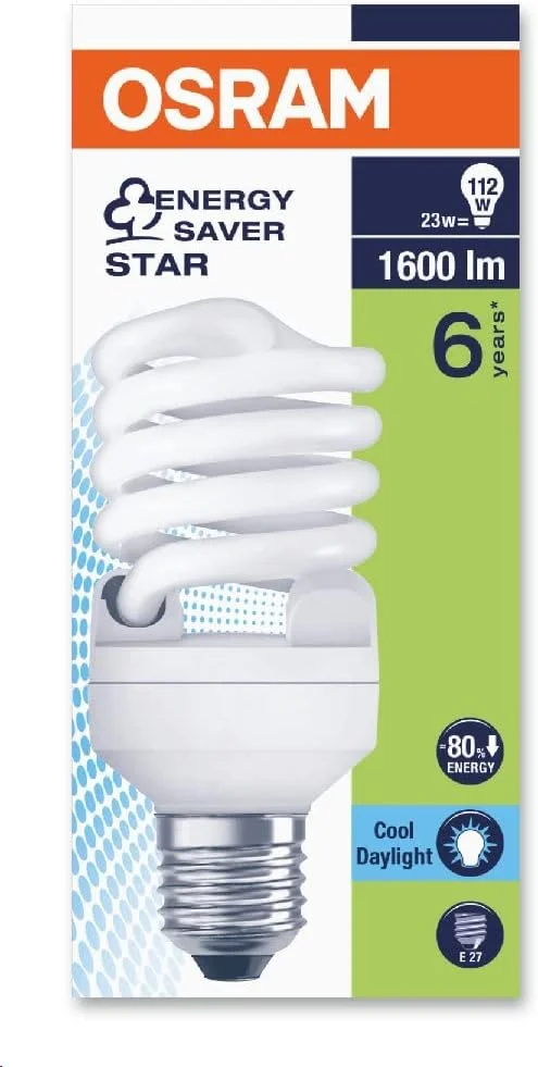 لامپ کم مصرف OSRAM DULUX TWIST 23W/865 220-240V E27 (مرتب شده بر اساس طول عمر)