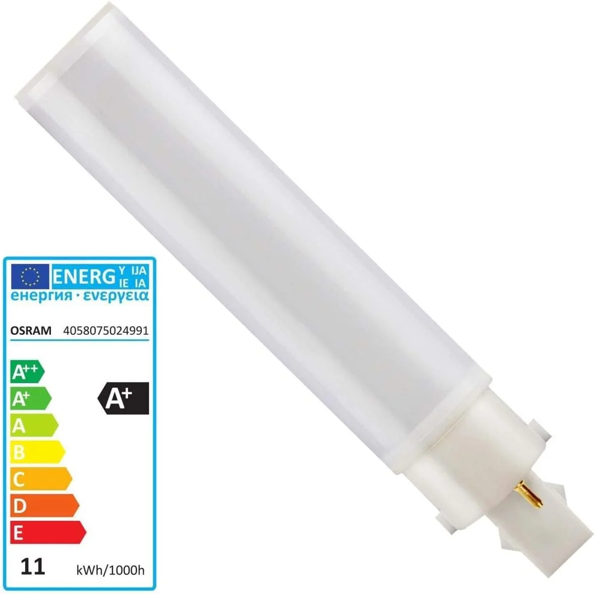 لامپ ال ای دی اوسرام Dulux D 10W/G24D 3 نور سفید سرد 4058075024991 اوسرام، 17.05 X 3.45 X 3.45 سانتی متر