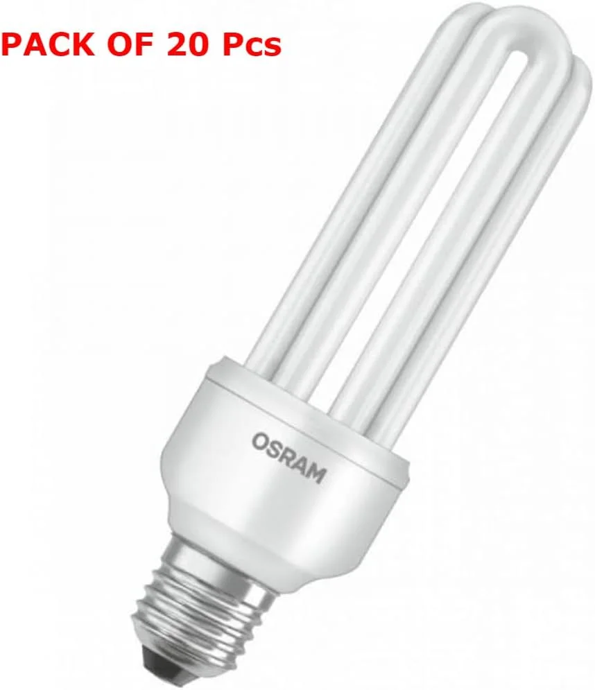 لامپ کم مصرف اوسرام E27 Duluxstar Mini - 15 وات، سفید گرم 2700 کلوین بسته 20 عددی