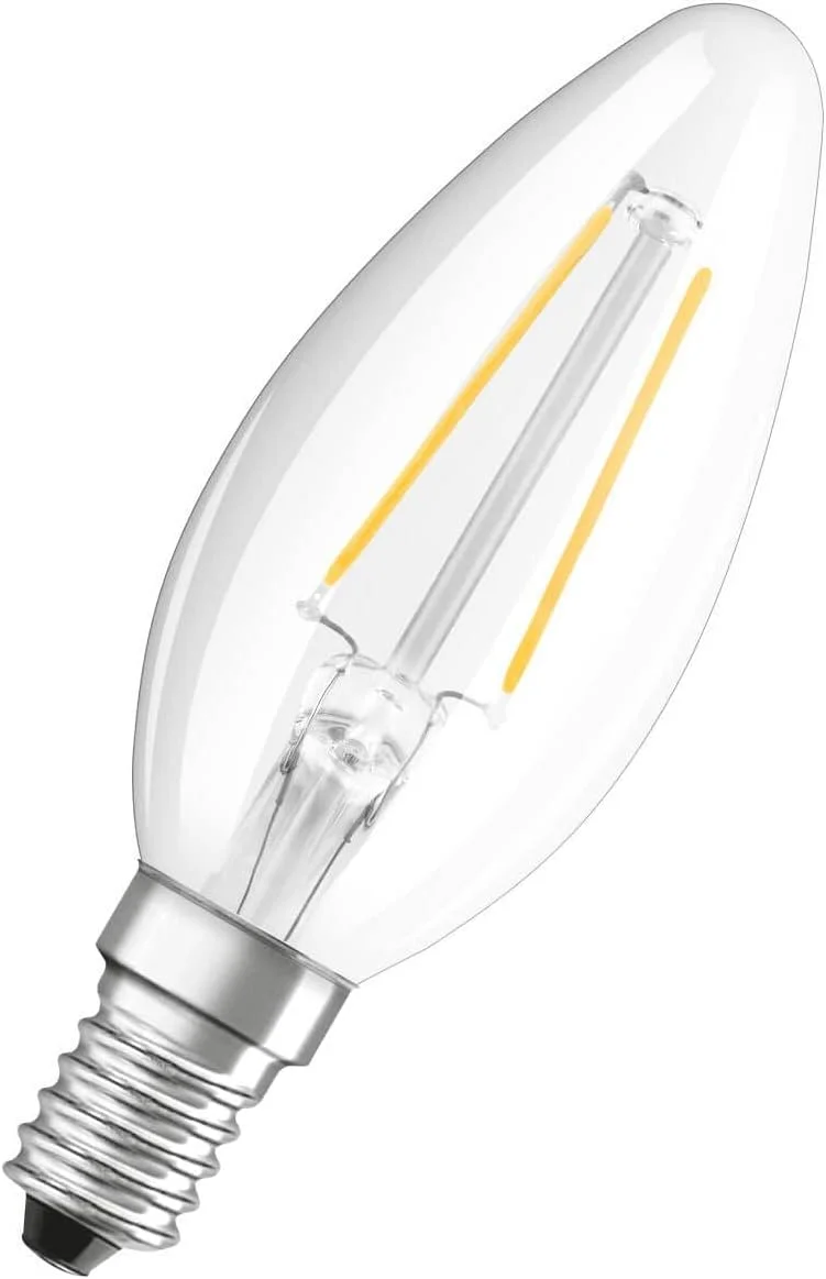 لامپ ال ای دی فیلامنتی شمعی 2.5 وات Osram با پایه E14 و نور سفید گرم