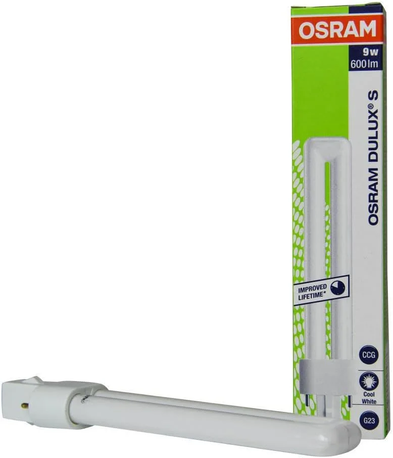 لامپ Osram G23 Dulux S، لامپ CFL خنک - 9 وات، سفید