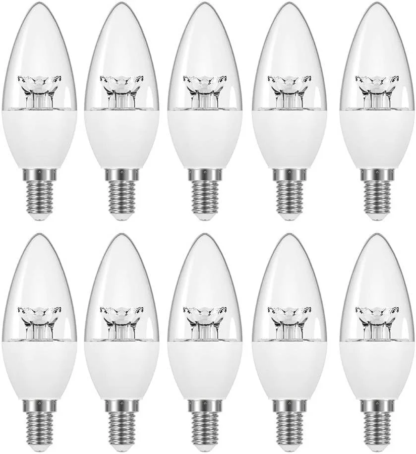 لامپ ال ای دی فیلامنتی شفاف 4.7 وات Osram E14 827، نور سفید گرم، بسته 10 عددی