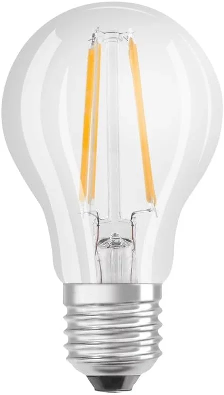 لامپ فیلامنتی ال ای دی 7 وات 2700 کلوین Osram LED Star Classic A با پایه E27، بسته 10 عددی، نور سفید گرم لامپ فیلامنتی ال ای دی 7 وات 2700 کلوین Osram LED Star Classic A با پایه E27، بسته 10 عددی، نور سفید گرم