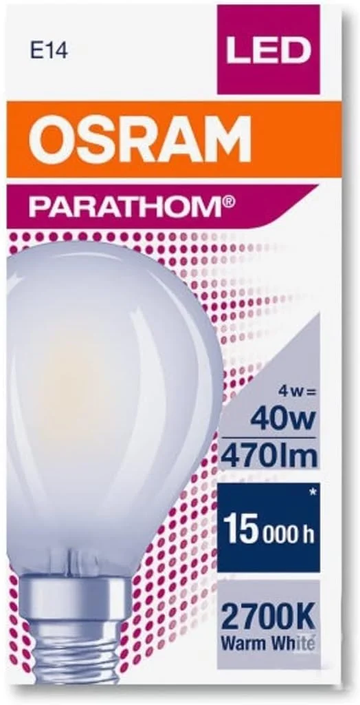 لامپ ال ای دی اوسرام 4052899959323، 4 وات، پایه E14، 4.5 x 4.5 x 7.7 سانتی متر