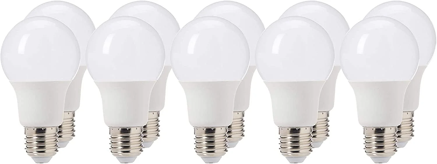 نارکن TC بسته 10 عددی A60 9W E27 نوع ادیسونی نور گرم سفید 3000K LED صرفه جویی در انرژی روکش پلاستیکی آلومینیومی لامپ گرد 720-810LM 170-250V 50-60HZ