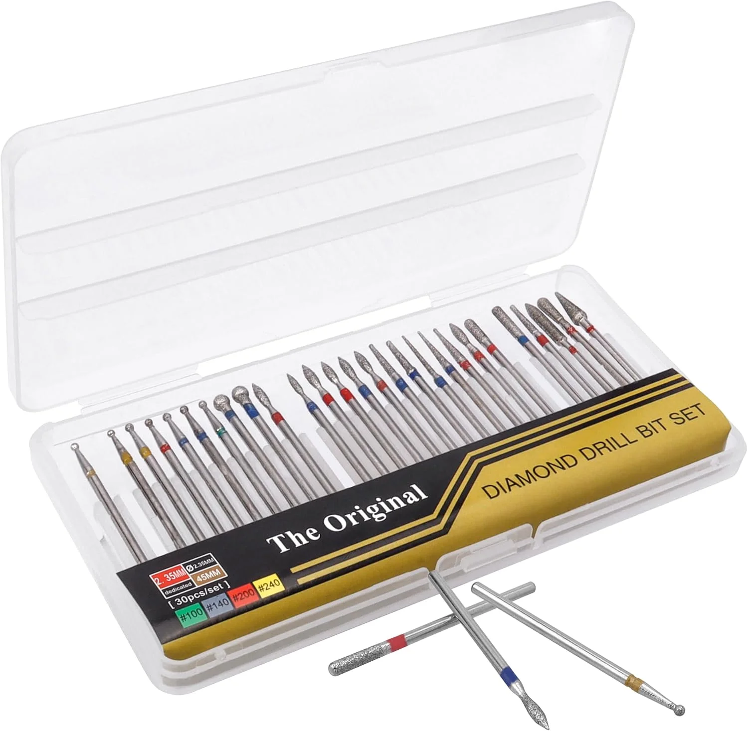 یاکاموز 30 عدد سری مته الماسه کوچک برای دستگاه مانیکور، shank 3/32 اینچی، سری سوهان برقی برای از بین بردن لاک ژل، ناخن های اکریلیک، آماده سازی کوتیکول ها یاکاموز 30 عدد سری مته الماسه کوچک برای دستگاه مانیکور، shank 3/32 اینچی، سری سوهان برقی برای از بین بردن لاک ژل، ناخن های اکریلیک، آماده سازی کوتیکول ها