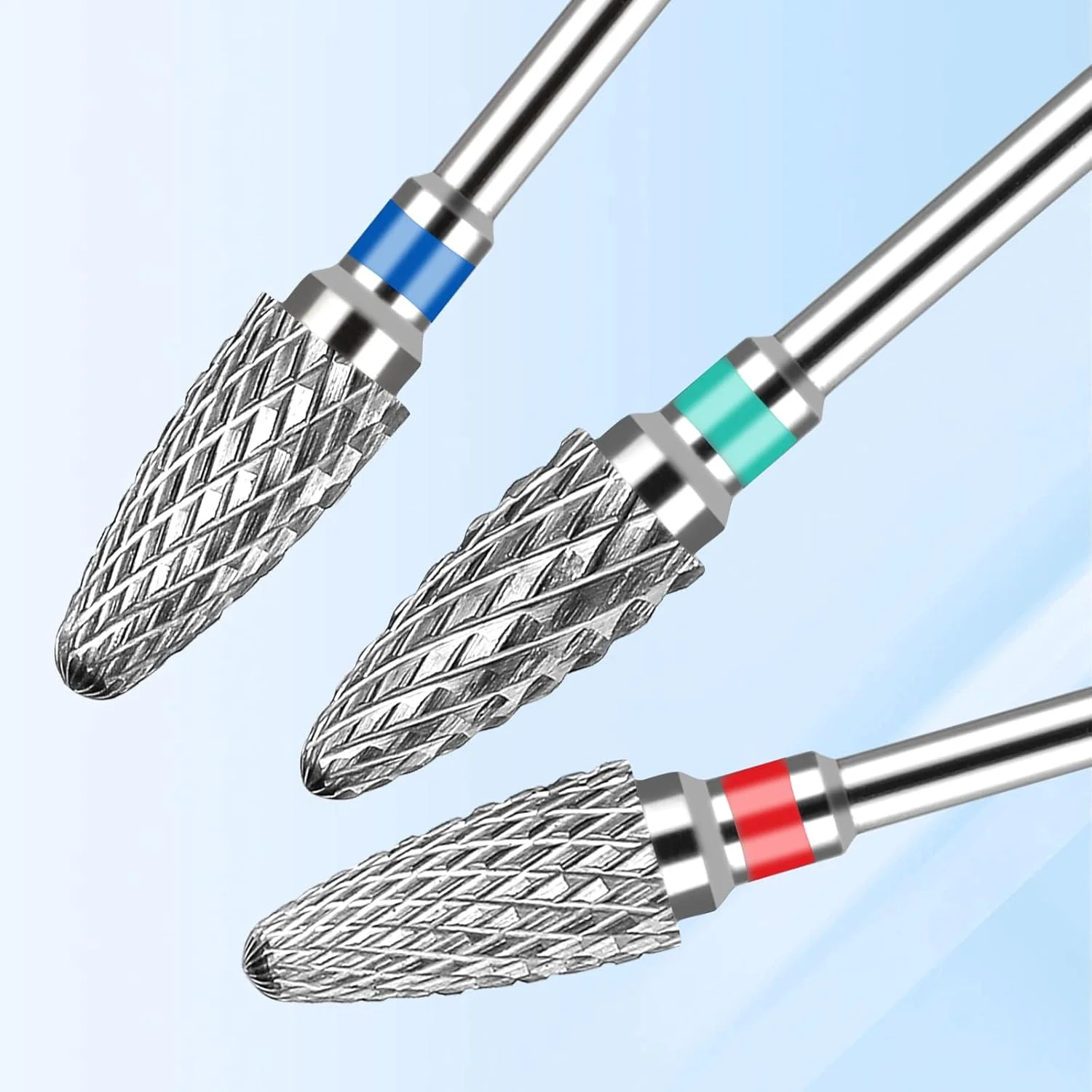 بسته 3 عددی سری سوهان برقی ناخن برای از بین بردن ژل، اکریلیک، کوتیکول، برش کاربید تنگستن، سری های سنگ زنی کاربید، سری سوهان ناخن تنگستن برای مانیکور پدیکور سالن خانگی