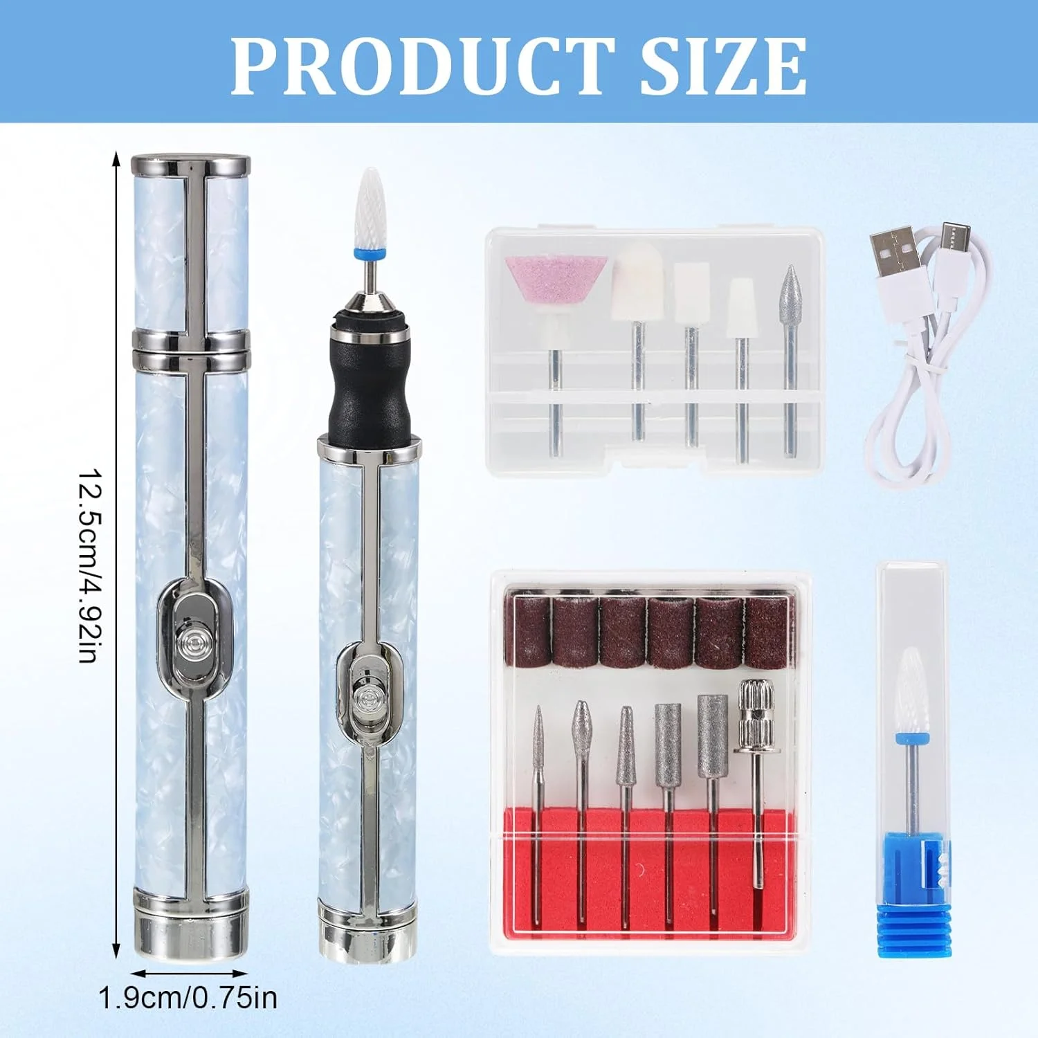 سوهان برقی ناخن tlidfgeo، دستگاه سنگ زنی ناخن با 4 سرعت برای ناخن های ضخیم پا، دستگاه سنگ زنی ناخن پا، دستگاه سنگ زنی ناخن برای ناخن ها و اشکال مختلف