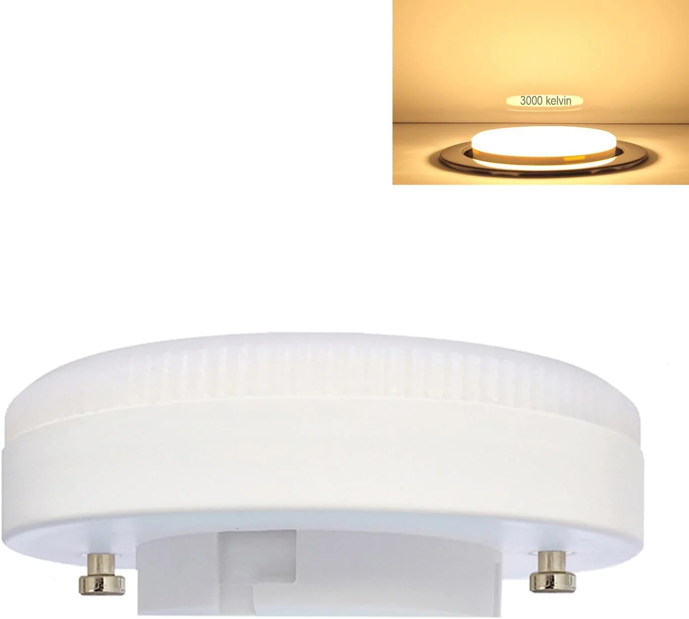 لایت گلکسی ... تامین کننده نور شما 1 عدد LED GX53 / سفید گرم / 720 لومن / 3000 کلوین / 8 وات / غیر قابل تنظیم نور/
