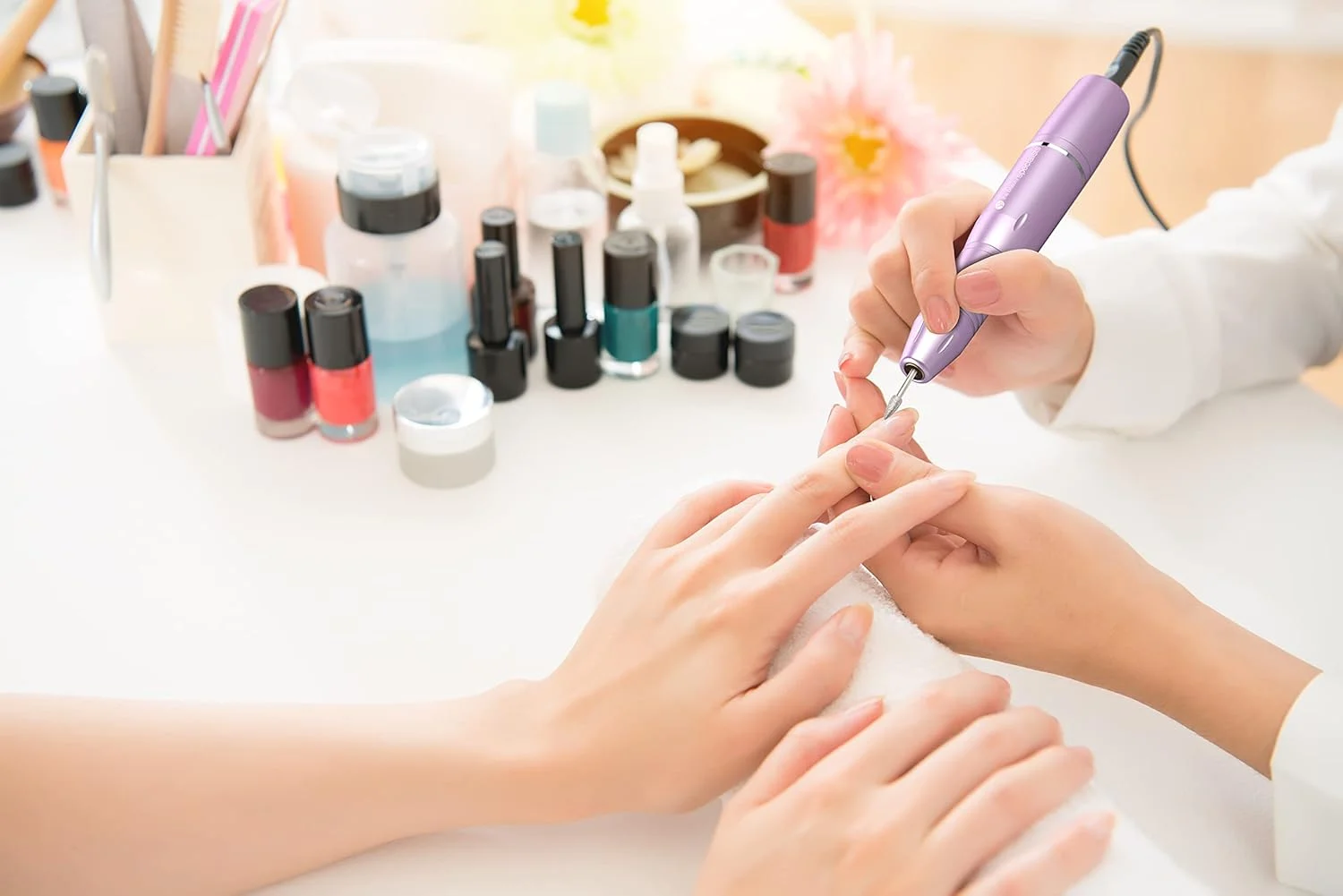 دستگاه سوهان برقی ناخن حرفه ای USB ریو، دریل ناخن قابل حمل برای ناخن های اکریلیک، ژل و طبیعی، سرعت قابل تنظیم 20000 دور در دقیقه، ای-فایل با لرزش کم، کیت مانیکور پدیکور، هدیه ایده آل برای زنان و مبتدیان