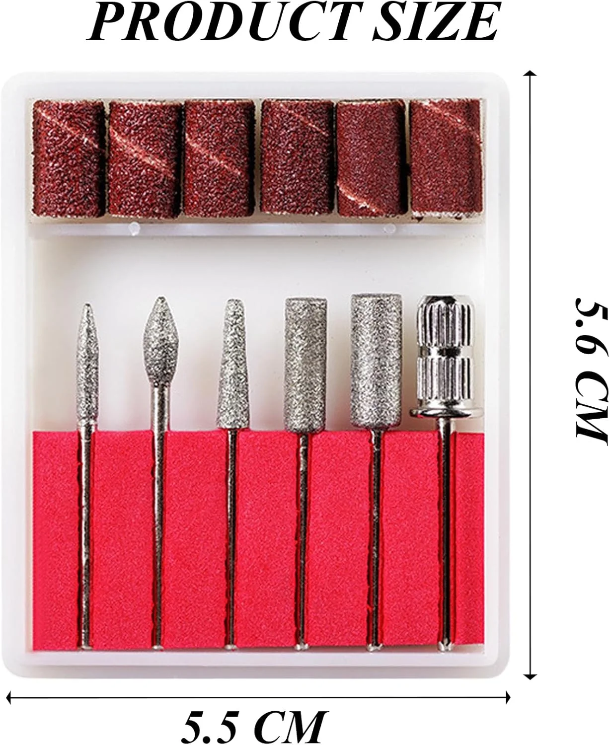 ست 6 عددی سر سوهان ناخن QttvbTna، سر سوهان ناخن، کیت سوهان الماسه مانیکور ناخن، سر سوهان ناخن حرفه ای، برای دستگاه برقی سوهان ناخن، حذف ژل، مانیکور، پدیکور، استفاده خانگی