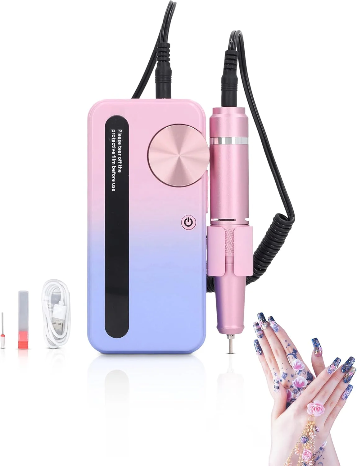 دستگاه سوهان برقی ناخن حرفه ای، سوهان برقی شارژی 35000 دور در دقیقه، چند منظوره، قابل حمل، کیت سوهان برقی حرفه ای برای استفاده در منزل و سالن دستگاه سوهان برقی ناخن حرفه ای، سوهان برقی شارژی 35000 دور در دقیقه، چند منظوره، قابل حمل، کیت سوهان برقی حرفه ای برای استفاده در منزل و سالن