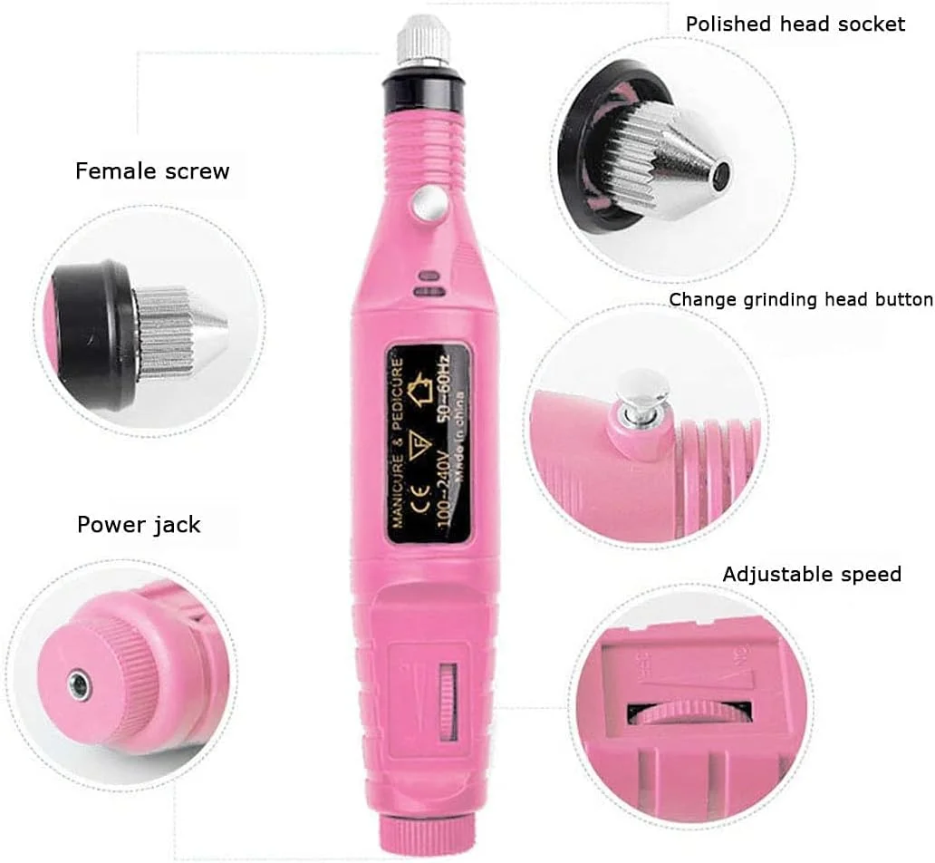 دستگاه سوهان برقی ناخن ORiTi، ابزار سنگ زنی قابل حمل برای هنر ناخن اکریلیک، قلمی شکل، مراقبت از ناخن انگشتان دست و پا، دستگاه پولیش برقی ناخن