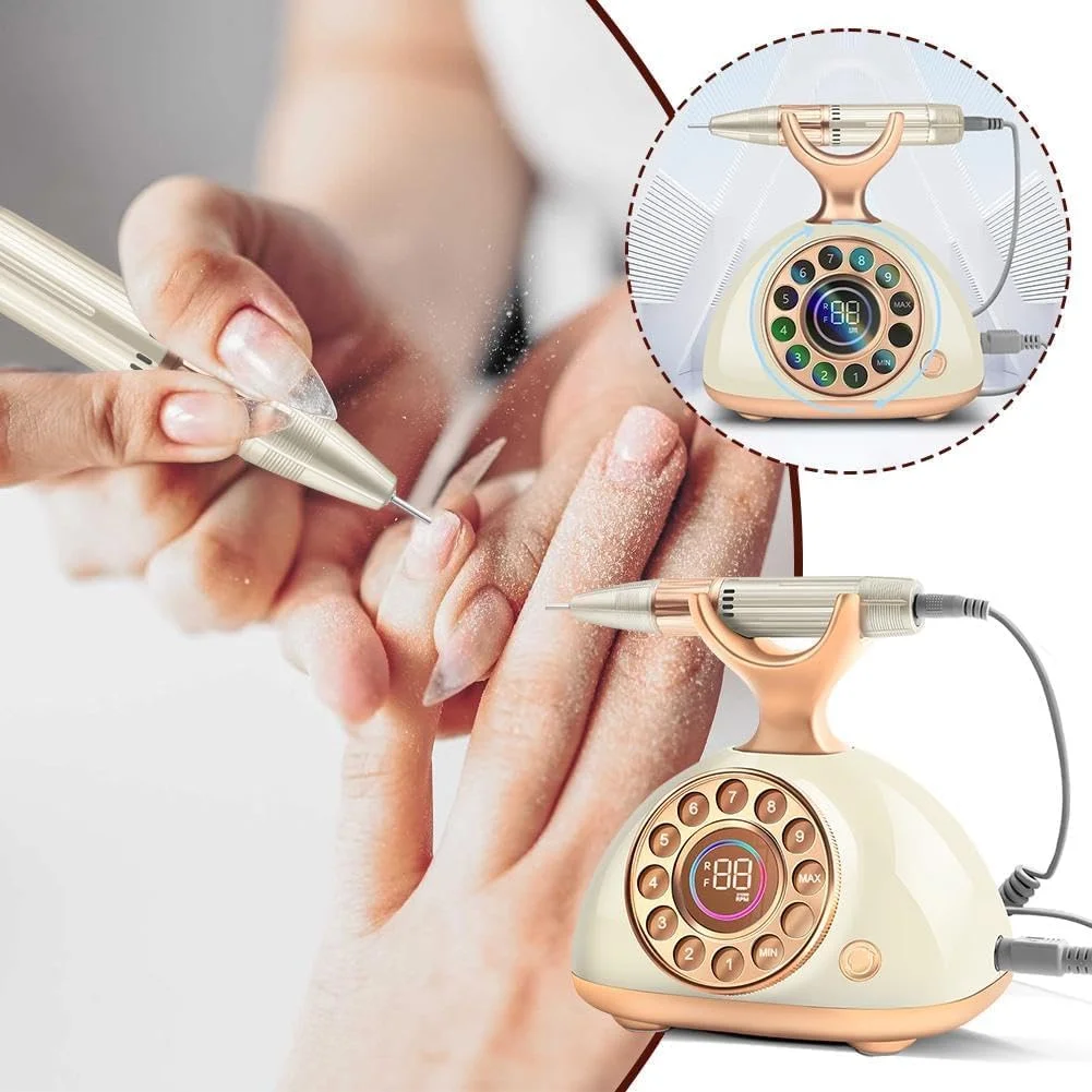 دستگاه سوهان برقی ناخن NALACAL، حرفه ای 35000 دور در دقیقه، مناسب برای مانیکور، از بین بردن لاک ژل، سنگ پا، پولیش و فرم دادن ناخن در خانه و سالن دستگاه سوهان برقی ناخن NALACAL، حرفه ای 35000 دور در دقیقه، مناسب برای مانیکور، از بین بردن لاک ژل، سنگ پا، پولیش و فرم دادن ناخن در خانه و سالن