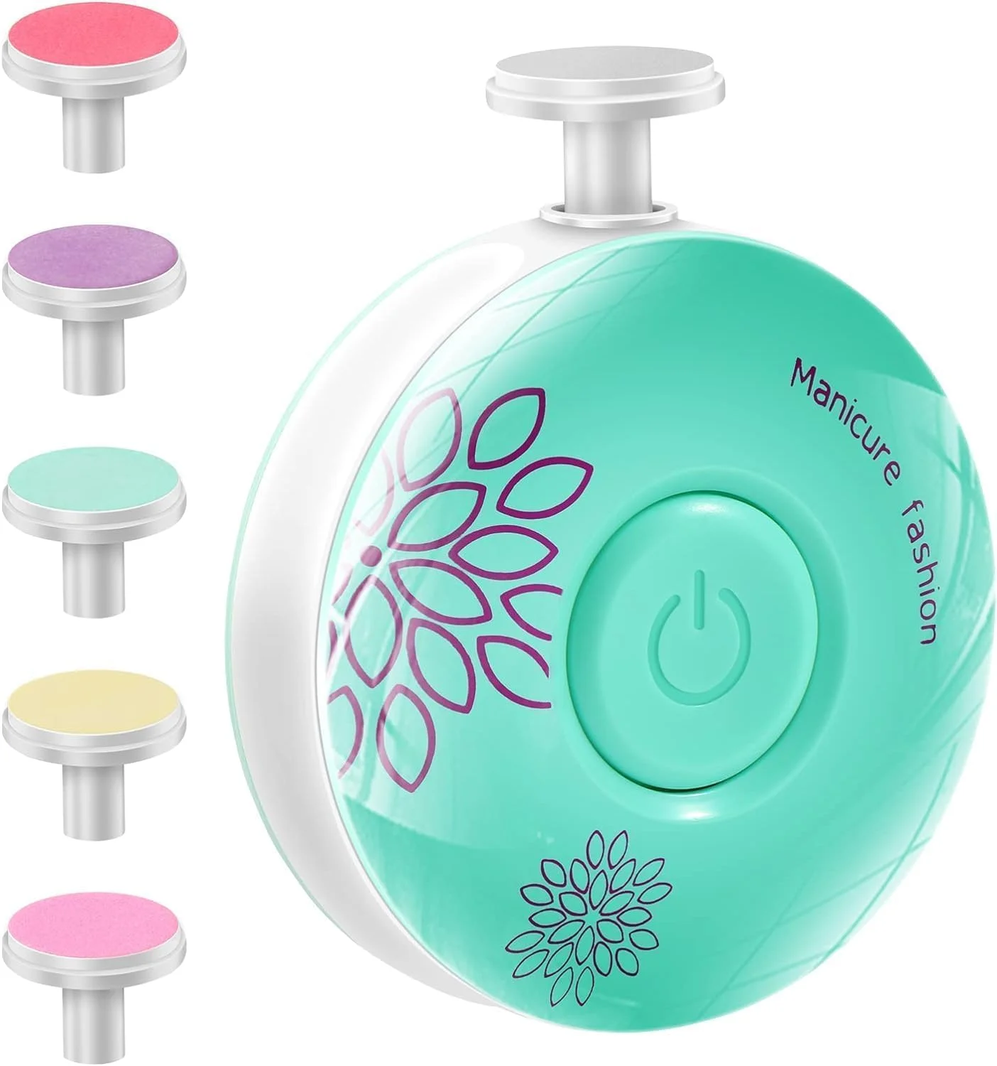 سوهان ناخن برقی کودک مک مولا با شش سری سنگ زنی قابل تعویض، ناخن گیر نوزاد با صدای کم