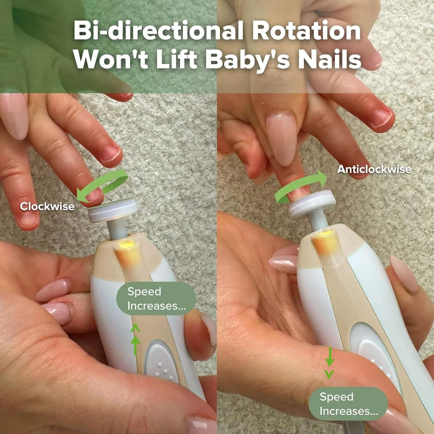 ست مانیکور کودک هاآکا با چراغ LED، سوهان ناخن برقی کودک برای نوزادان/کودکان/بزرگسالان، 6 سری تعویضی و جعبه نگهداری، طرح بلوط ست مانیکور کودک هاآکا با چراغ LED، سوهان ناخن برقی کودک برای نوزادان/کودکان/بزرگسالان، 6 سری تعویضی و جعبه نگهداری، طرح بلوط