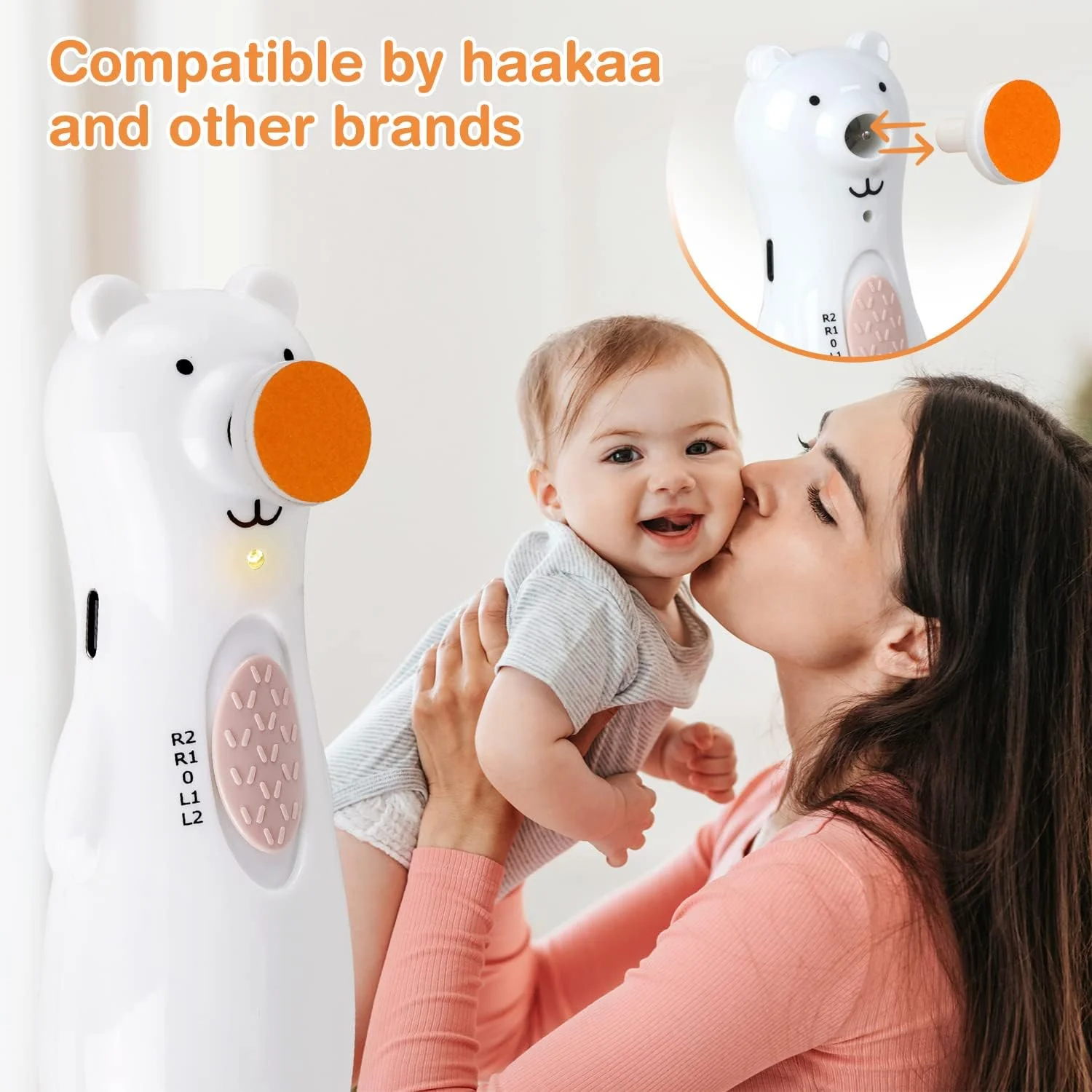 پدهای جایگزین ناخن گیر برقی هاآکا، سری ناخن گیر نوزاد برای سوهان ناخن استاندارد نوزاد، مناسب برای 12 ماه به بالا، نارنجی پدهای جایگزین ناخن گیر برقی هاآکا، سری ناخن گیر نوزاد برای سوهان ناخن استاندارد نوزاد، مناسب برای 12 ماه به بالا، نارنجی