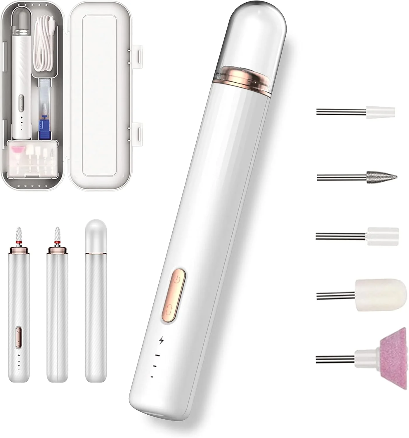 دستگاه سوهان ناخن برقی بی سیم Excefore، سنگ ناخن قابل حمل، کیت ابزار مانیکور، سوهان ناخن برای ریمو اکریلیک/ناخن های ژلی پولی/مانیکور/پدیکور/شکل دادن و پولیش/سالن ها، سوهان برقی ناخن با کیف قابل حمل دستگاه سوهان ناخن برقی بی سیم Excefore، سنگ ناخن قابل حمل، کیت ابزار مانیکور، سوهان ناخن برای ریمو اکریلیک/ناخن های ژلی پولی/مانیکور/پدیکور/شکل دادن و پولیش/سالن ها، سوهان برقی ناخن با کیف قابل حمل