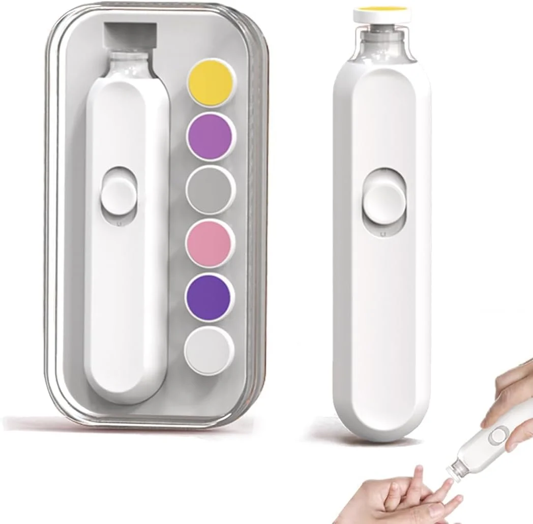 ست سوهان ناخن برقی کودک، بافر ناخن برقی، سوهان ناخن ایمن و آسان برای استفاده نوزادان تا کودکان، با 6 پد سنگ زنی، چراغ LED و جعبه نگهداری، برای پیرایش و مراقبت از ناخن نوزاد و کودک (سفید) ست سوهان ناخن برقی کودک، بافر ناخن برقی، سوهان ناخن ایمن و آسان برای استفاده نوزادان تا کودکان، با 6 پد سنگ زنی، چراغ LED و جعبه نگهداری، برای پیرایش و مراقبت از ناخن نوزاد و کودک (سفید)