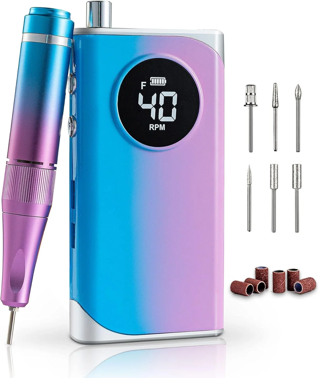 دستگاه سوهان برقی ناخن حرفه ای قابل حمل اکسفور، 40000 دور در دقیقه، دستگاه سوهان برقی قابل شارژ برای پولیش و از بین بردن لاک ژل و ناخن های اکریلیک، سوهان برقی بی سیم با کیت سر سوهان برای مانیکور سالن و منزل دستگاه سوهان برقی ناخن حرفه ای قابل حمل اکسفور، 40000 دور در دقیقه، دستگاه سوهان برقی قابل شارژ برای پولیش و از بین بردن لاک ژل و ناخن های اکریلیک، سوهان برقی بی سیم با کیت سر سوهان برای مانیکور سالن و منزل