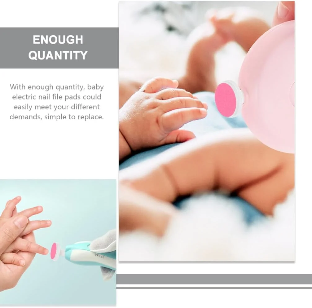 پدهای سوهان ناخن برقی کودک FOMIYES، سری های سنگ زنی جایگزین، پدهای جایگزین ماشین اصلاح ناخن برقی، سری های سنگ زنی ناخن برای کودکان قرمز