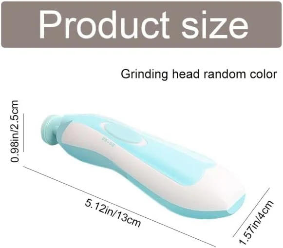 سوهان ناخن برقی نوزاد الترازون مدل 6 در 1 به همراه چراغ LED و سریهای مختلف برای نوزادان، کودکان نوپا و بزرگسالان (آبی) سوهان ناخن برقی نوزاد الترازون مدل 6 در 1 به همراه چراغ LED و سریهای مختلف برای نوزادان، کودکان نوپا و بزرگسالان (آبی)