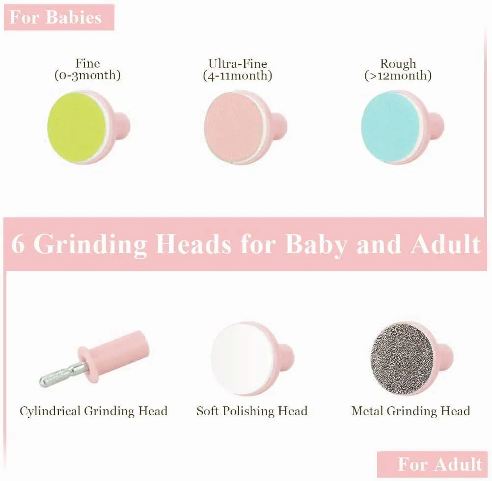 سوهان ناخن برقی کودک، ست مانیکور و سوهان ناخن، دستگاه پیرایش ناخن انگشتان دست و پا با چراغ LED برای نوزاد، کودک و بزرگسال سوهان ناخن برقی کودک، ست مانیکور و سوهان ناخن، دستگاه پیرایش ناخن انگشتان دست و پا با چراغ LED برای نوزاد، کودک و بزرگسال