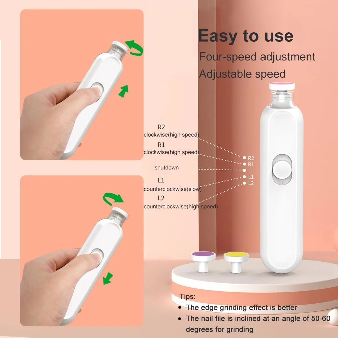 ست سوهان ناخن برقی کودک، بافر ناخن برقی، سوهان ناخن ایمن و آسان برای استفاده نوزادان تا کودکان، با 6 پد سنگ زنی، چراغ LED و جعبه نگهداری، برای پیرایش و مراقبت از ناخن نوزاد و کودک (سفید) ست سوهان ناخن برقی کودک، بافر ناخن برقی، سوهان ناخن ایمن و آسان برای استفاده نوزادان تا کودکان، با 6 پد سنگ زنی، چراغ LED و جعبه نگهداری، برای پیرایش و مراقبت از ناخن نوزاد و کودک (سفید)