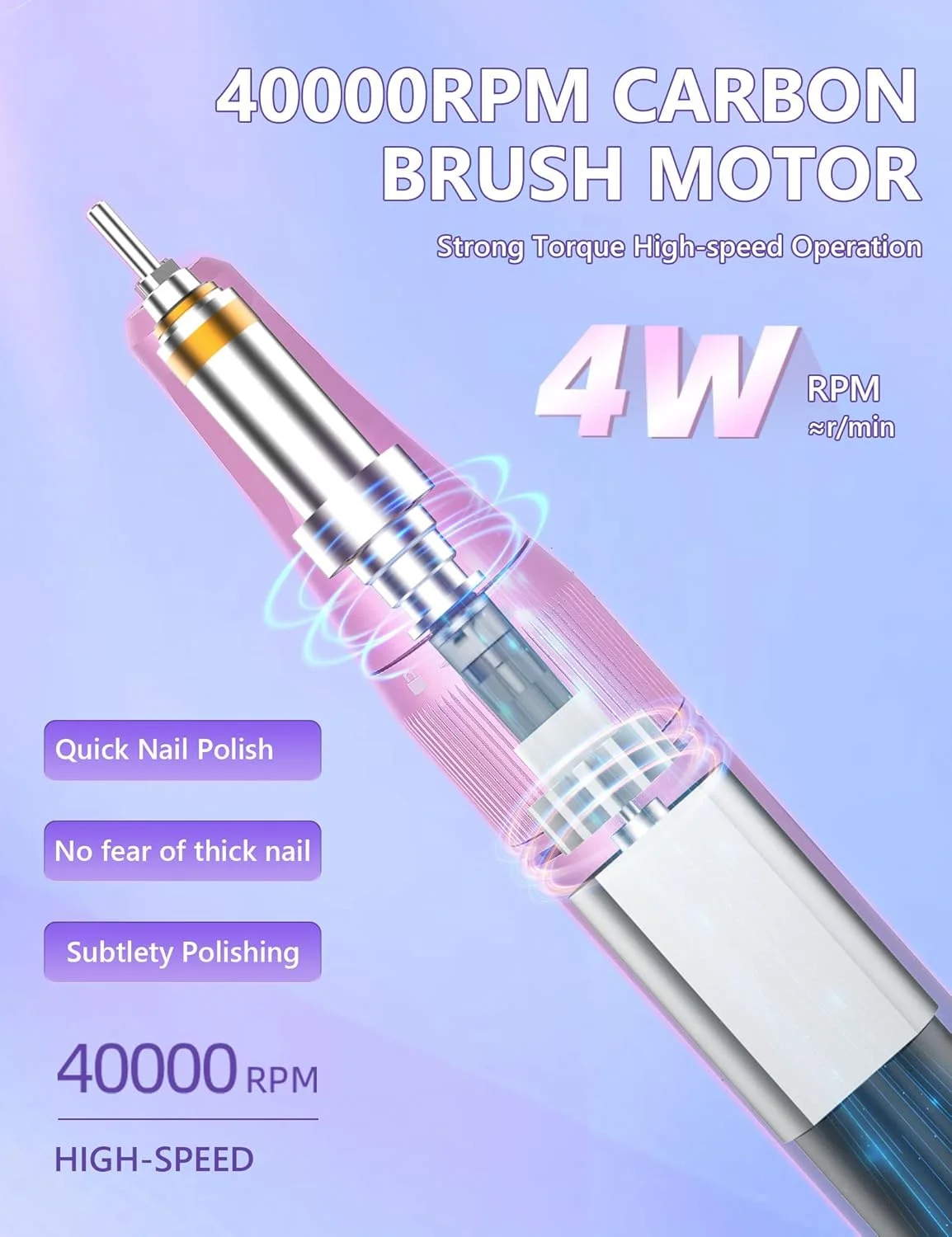 دستگاه سوهان برقی ناخن حرفه ای قابل حمل اکسفور، 40000 دور در دقیقه، دستگاه سوهان برقی قابل شارژ برای پولیش و از بین بردن لاک ژل و ناخن های اکریلیک، سوهان برقی بی سیم با کیت سر سوهان برای مانیکور سالن و منزل دستگاه سوهان برقی ناخن حرفه ای قابل حمل اکسفور، 40000 دور در دقیقه، دستگاه سوهان برقی قابل شارژ برای پولیش و از بین بردن لاک ژل و ناخن های اکریلیک، سوهان برقی بی سیم با کیت سر سوهان برای مانیکور سالن و منزل