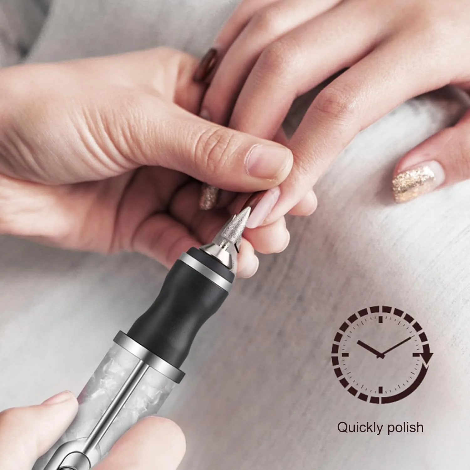 سوهان برقی ناخن و سنگ پای برقی برای ناخن های ضخیم پا، مناسب برای مراقبت، لایه برداری، حذف پوست مرده و شکل دادن به لبه ناخن، مناسب برای انواع ناخن ها و اشکال مختلف (18 سری سنگ)