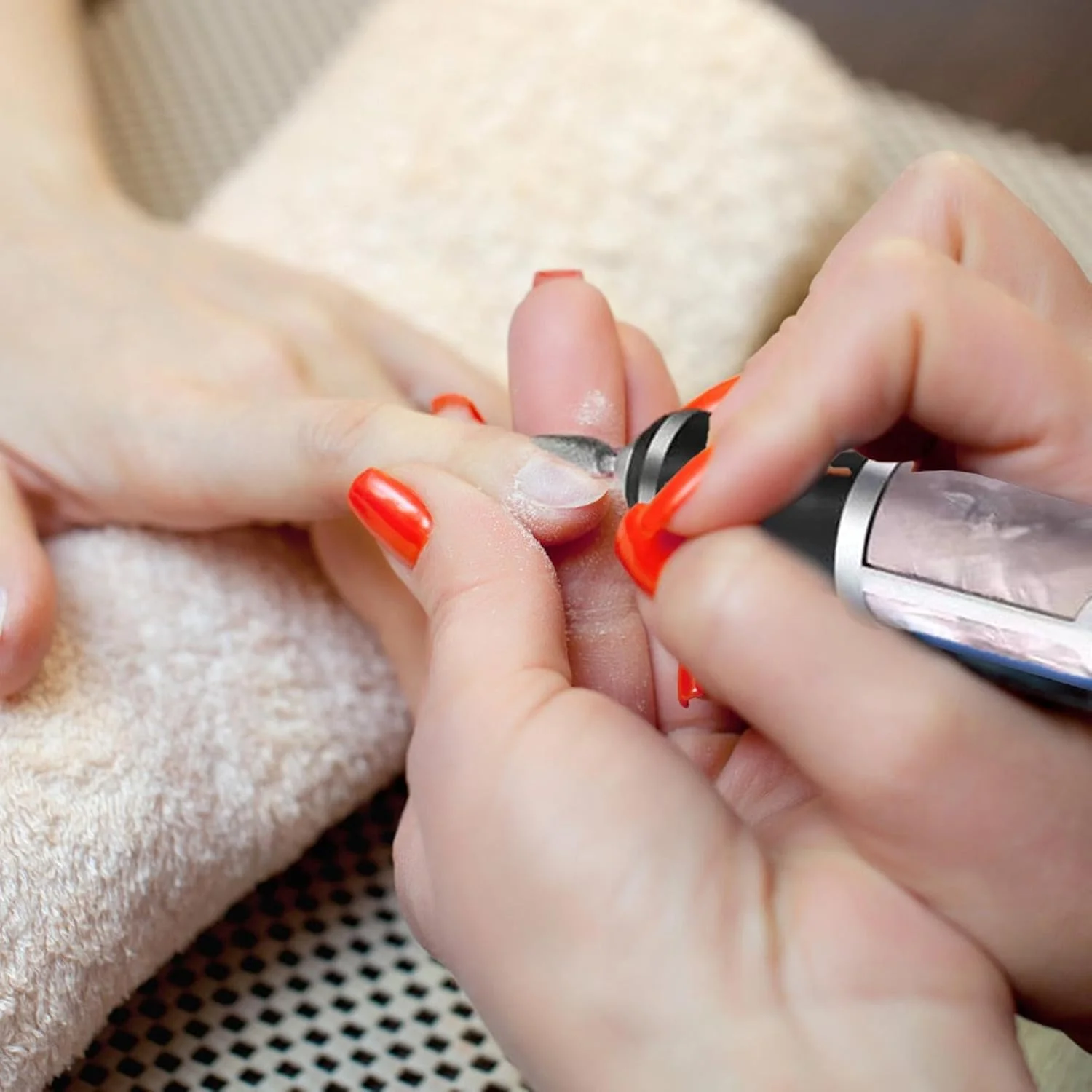 سوهان ناخن برقی، سوهان برقی ناخن برای ناخن های ضخیم پا، ابزار حرفه ای بی سیم با 4 سرعت برای برداشتن مواد اکریلیک، شکل دادن لبه، پولیش، سنگ زنی، مراقبت و لایه برداری