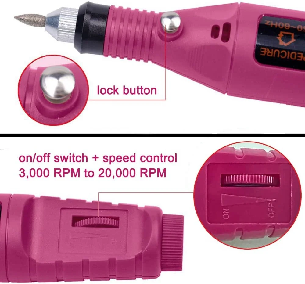 دستگاه مینی برقی مانیکور و پدیکور ناخن، ابزار سمباده زنی، پولیش و سوهان ناخن برای ژل اکریلیک دستگاه مینی برقی مانیکور و پدیکور ناخن، ابزار سمباده زنی، پولیش و سوهان ناخن برای ژل اکریلیک