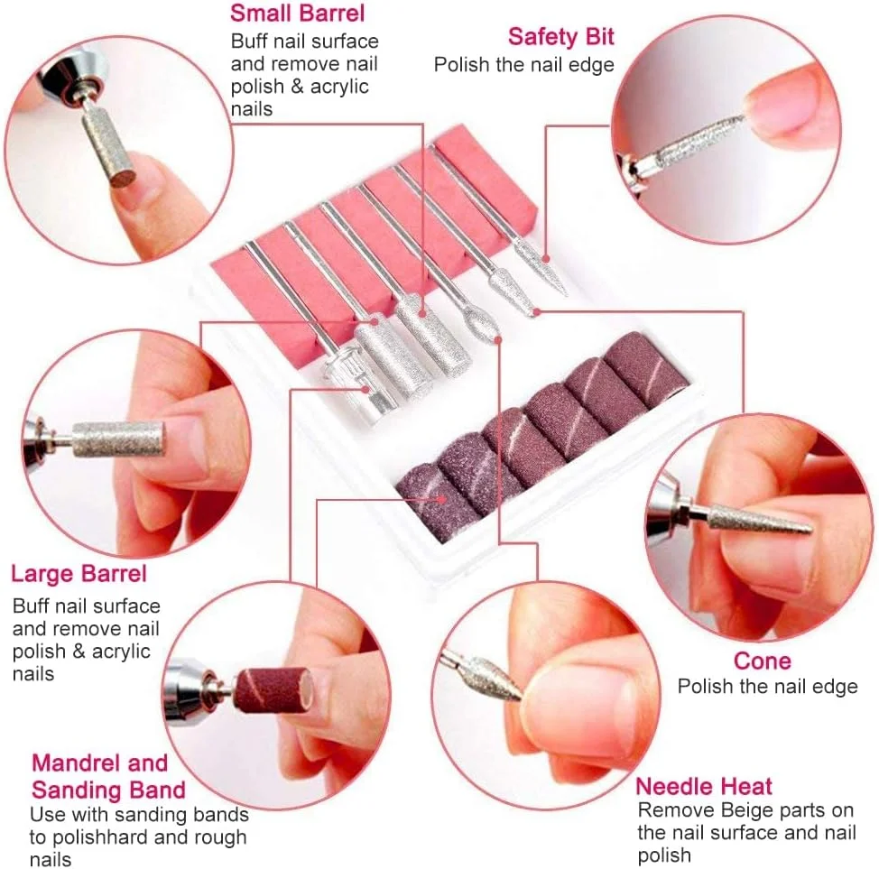 دستگاه مینی برقی مانیکور و پدیکور ناخن، ابزار سمباده زنی، پولیش و سوهان ناخن برای ژل اکریلیک دستگاه مینی برقی مانیکور و پدیکور ناخن، ابزار سمباده زنی، پولیش و سوهان ناخن برای ژل اکریلیک