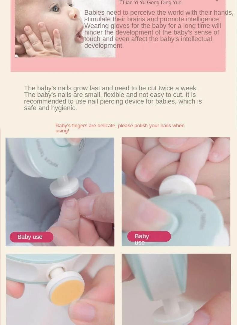 سوهان ناخن برقی کودک، سوهان ناخن دستی نوزاد، ماشین اصلاح ناخن بی صدا، سر سنگ زنی قابل تعویض، سوهان ناخن برای ناخن های انگشتان دست و پا، هدیه کودکان (CC) سوهان ناخن برقی کودک، سوهان ناخن دستی نوزاد، ماشین اصلاح ناخن بی صدا، سر سنگ زنی قابل تعویض، سوهان ناخن برای ناخن های انگشتان دست و پا، هدیه کودکان (CC)