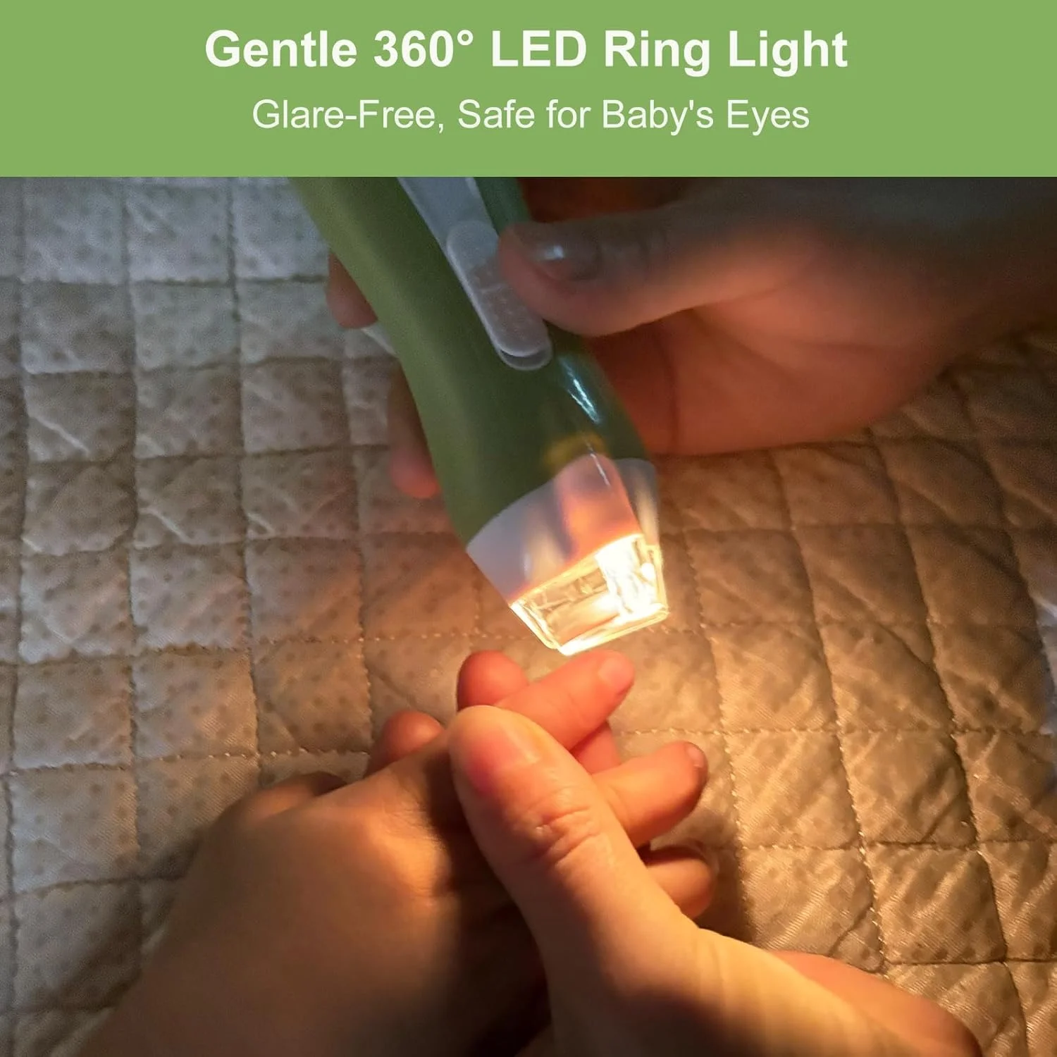 ست ناخن گیر برقی نوزاد، سوهان ناخن ملایم نوزاد با چراغ LED، دارای 6 سری سمباده، عملکرد بی صدا، طراحی ضد گرد و غبار برای مراقبت از نوزاد، کودک نوپا و بزرگسالان، سبز ست ناخن گیر برقی نوزاد، سوهان ناخن ملایم نوزاد با چراغ LED، دارای 6 سری سمباده، عملکرد بی صدا، طراحی ضد گرد و غبار برای مراقبت از نوزاد، کودک نوپا و بزرگسالان، سبز