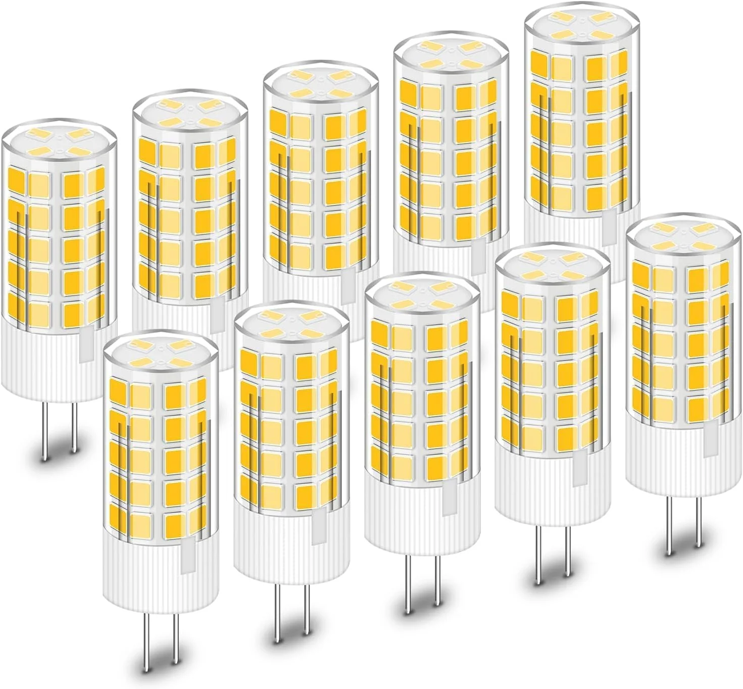 لامپ ال ای دی G4، 220V-240V، پایه G4 Bi-Pin، نورافکن غیرقابل تنظیم، 5 وات، سفید گرم 3000K، برای چراغ های زیر کابینتی، چراغ های سقفی، بسته 10 عددی لامپ ال ای دی G4، 220V-240V، پایه G4 Bi-Pin، نورافکن غیرقابل تنظیم، 5 وات، سفید گرم 3000K، برای چراغ های زیر کابینتی، چراغ های سقفی، بسته 10 عددی
